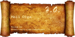 Heil Olga névjegykártya